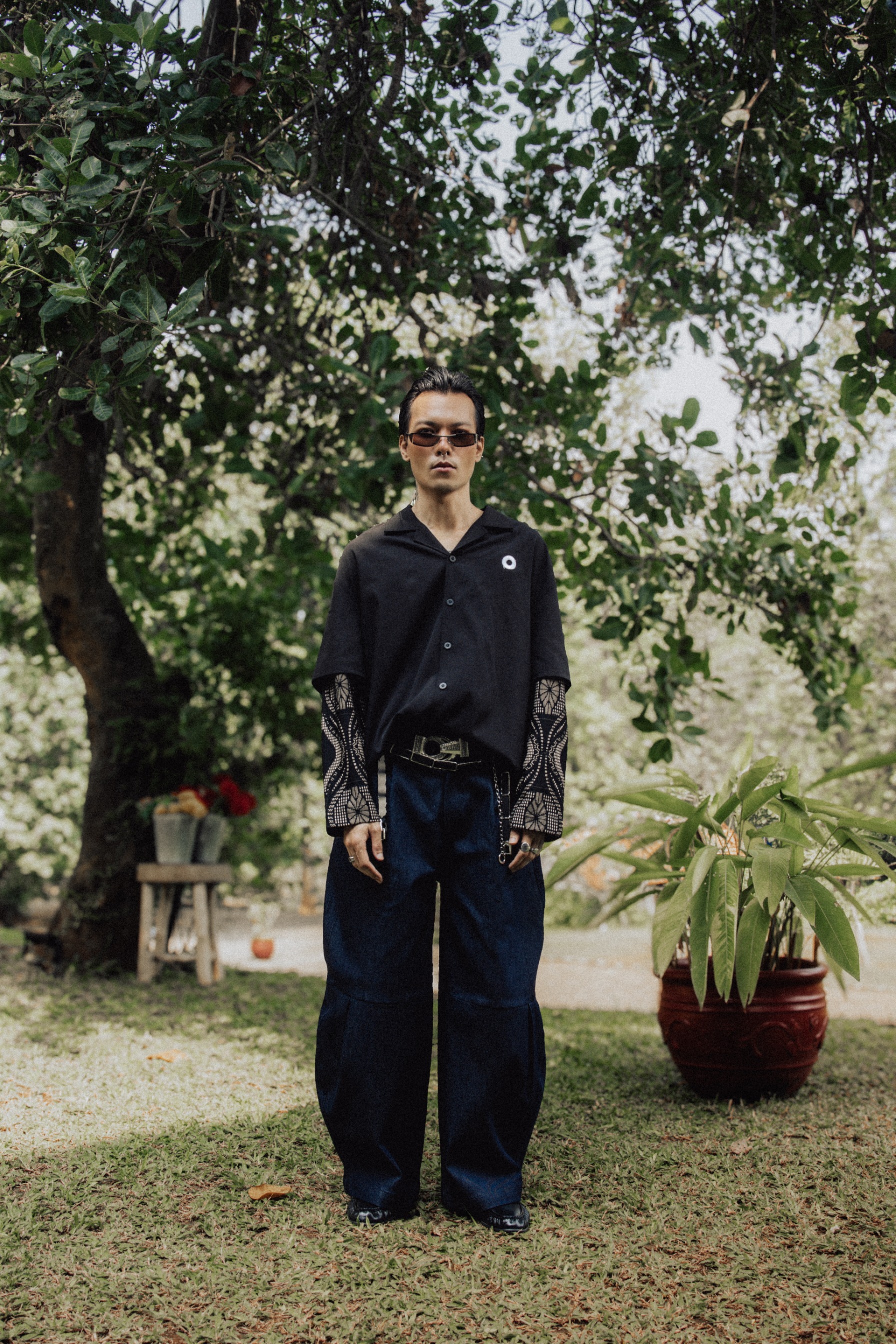 Othman - Indigo Nîmes Barrel Pants