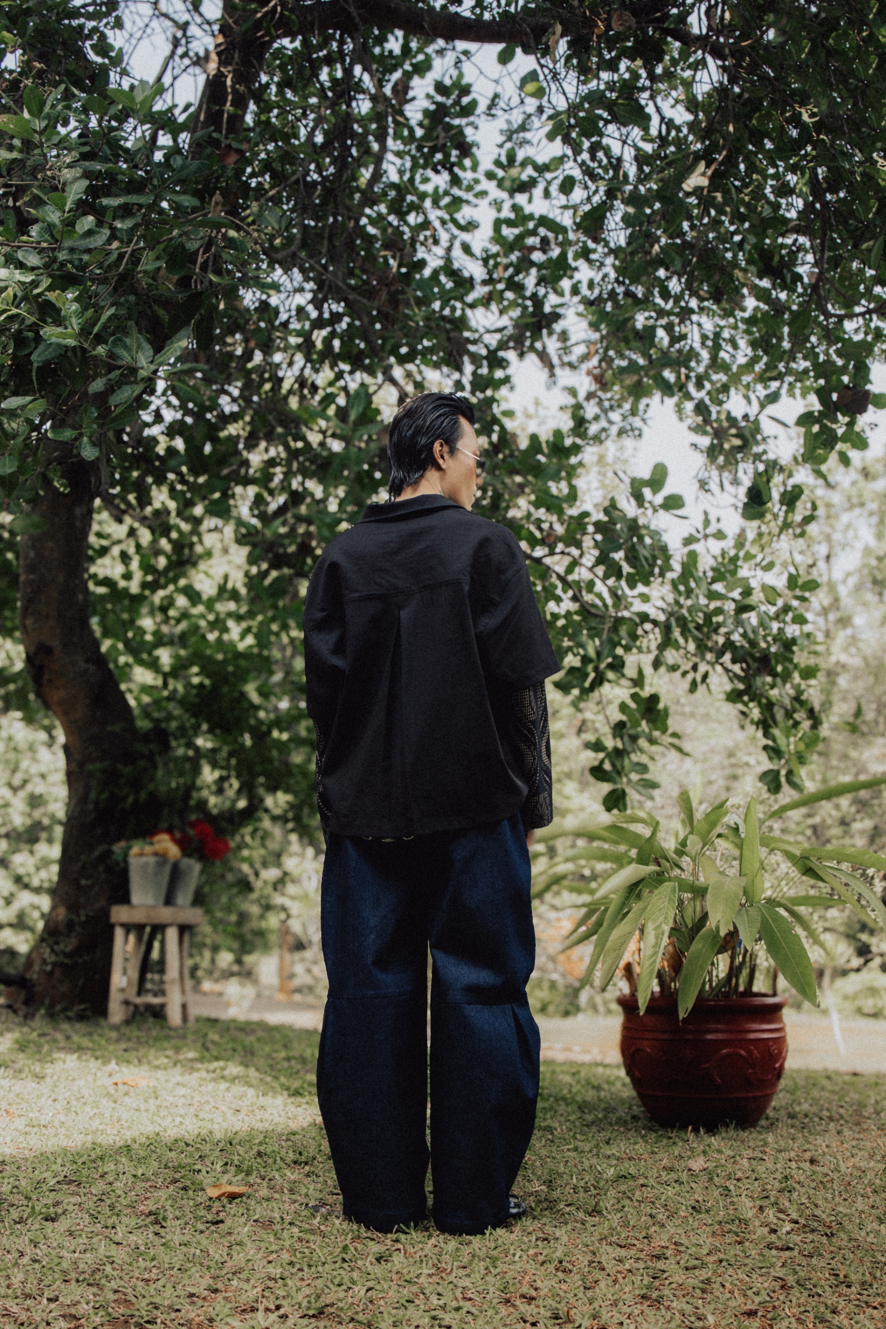 Othman - Indigo Nîmes Barrel Pants