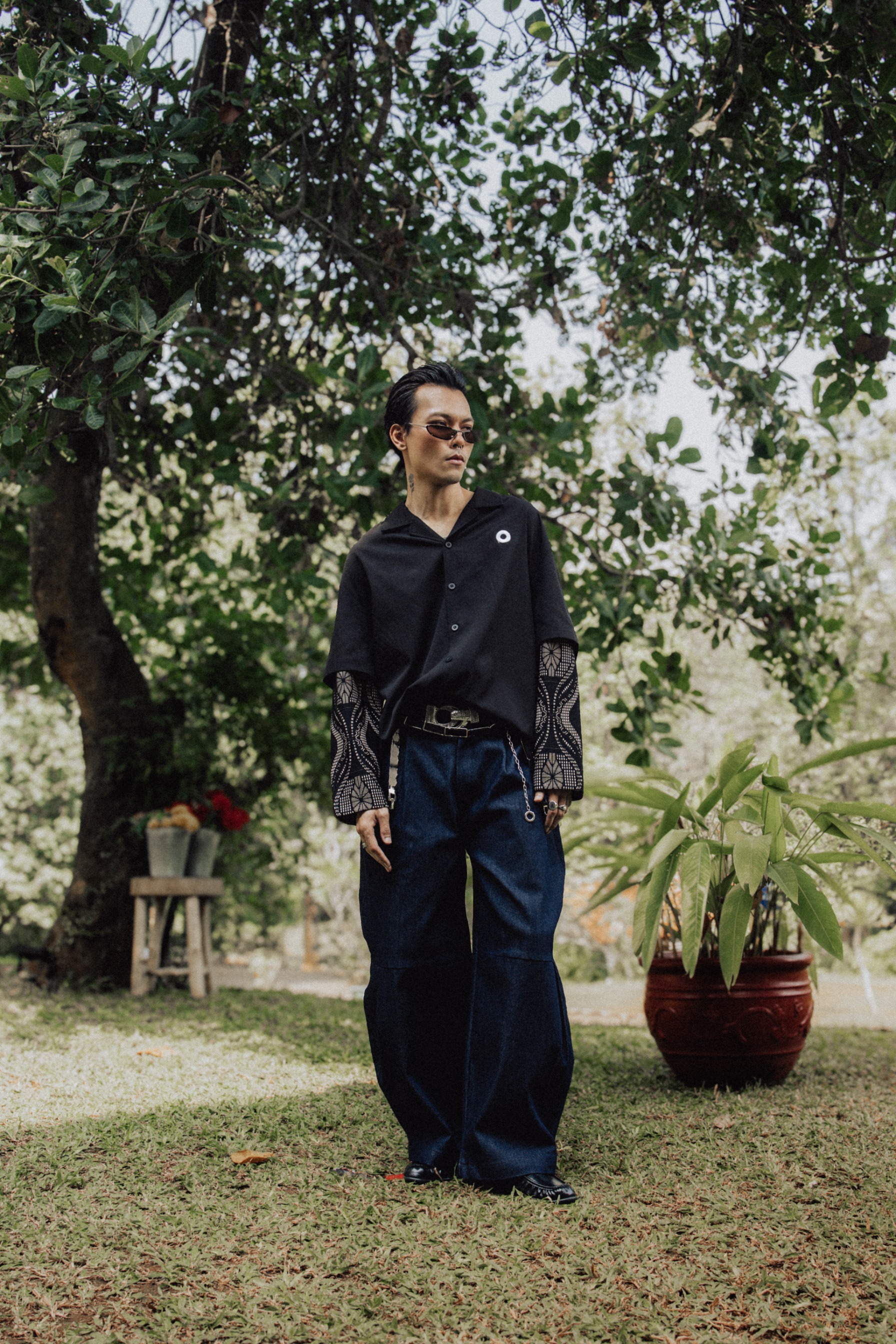 Othman - Indigo Nîmes Barrel Pants