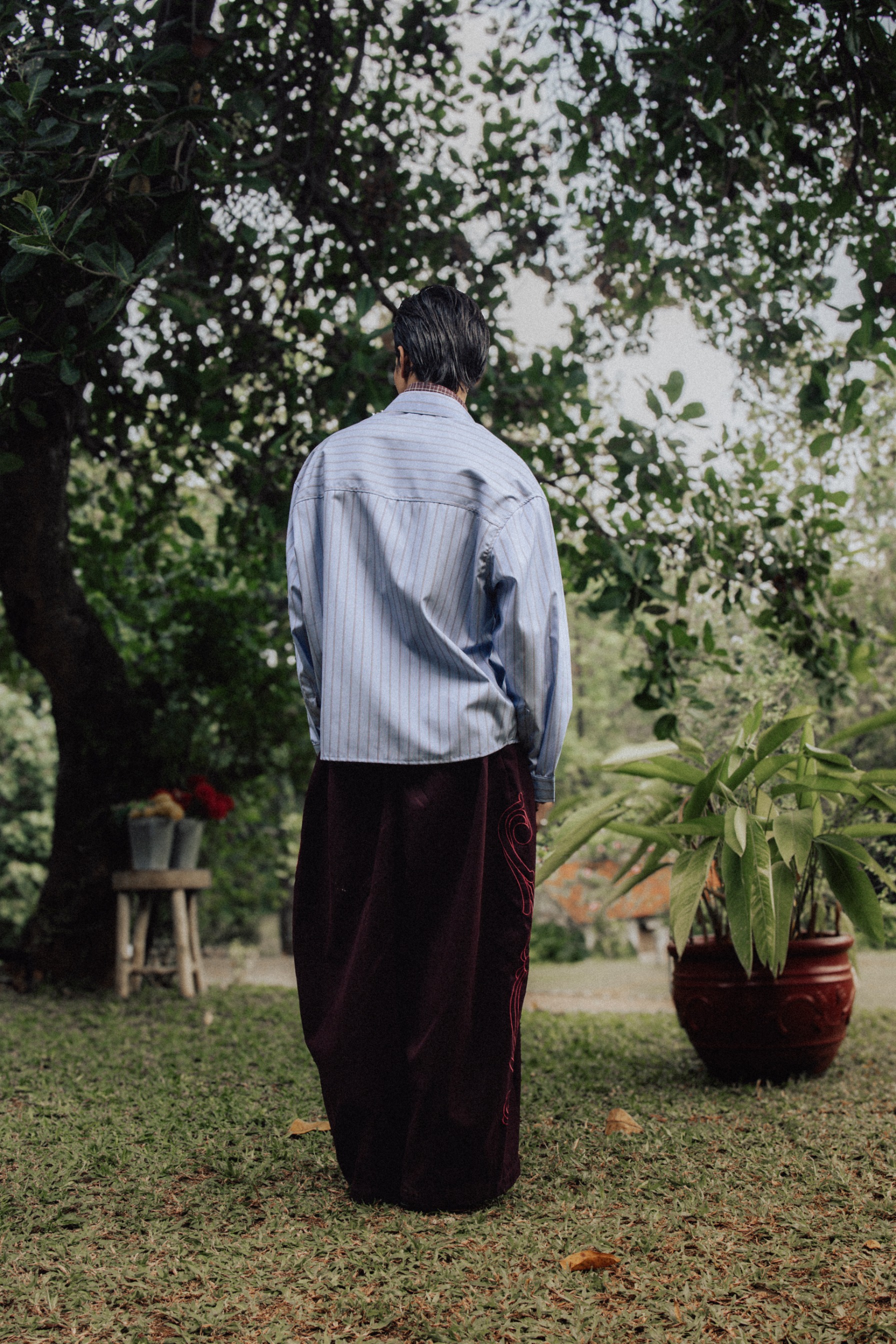 Othman - Bleu Garance Layered Shirt 
