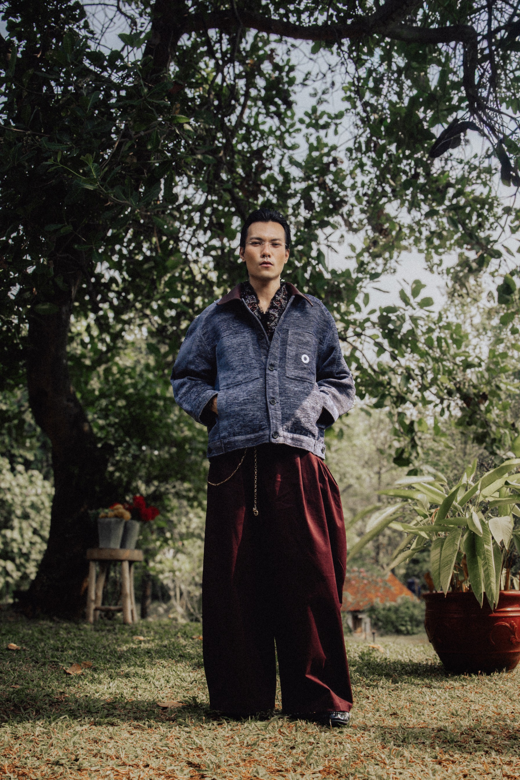 Othman - Bleu Prusse Boxy Jacket