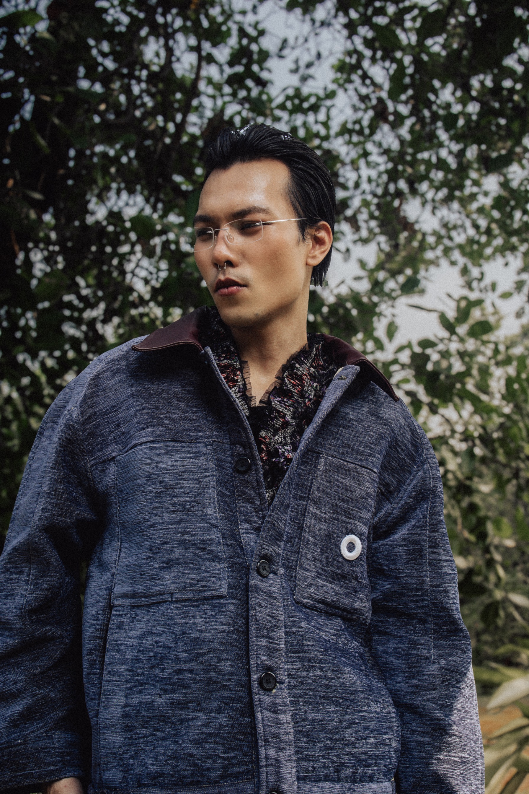 Othman - Bleu Prusse Boxy Jacket