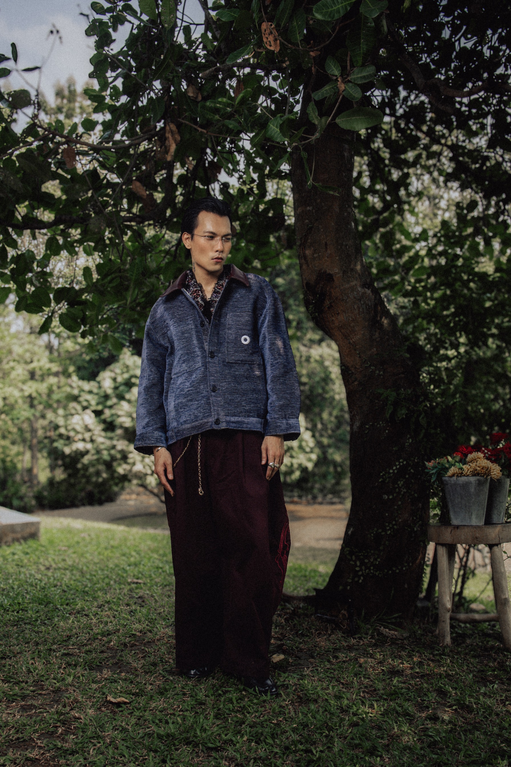 Othman - Bleu Prusse Boxy Jacket