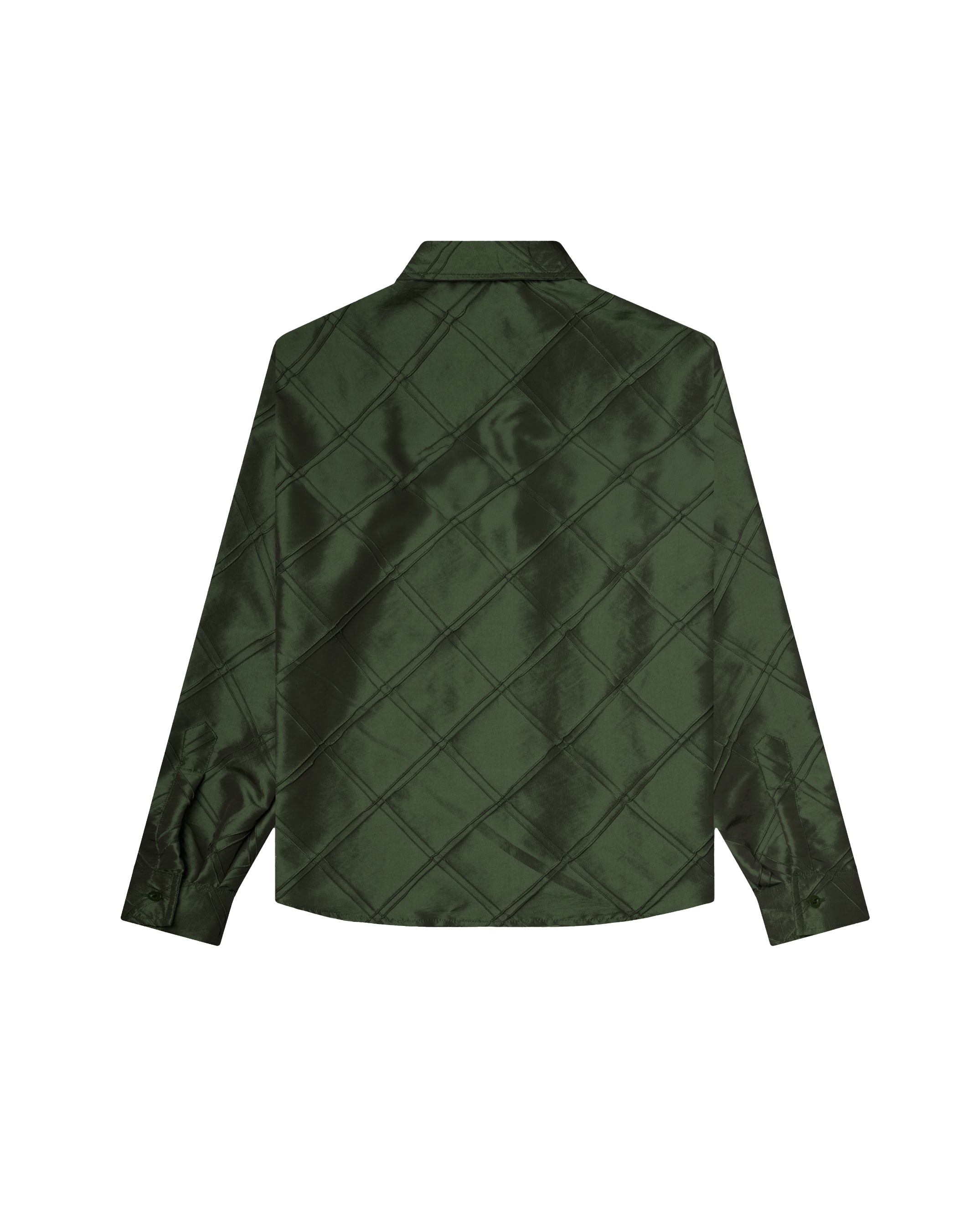 Othman - Vert Satin Long Shirt