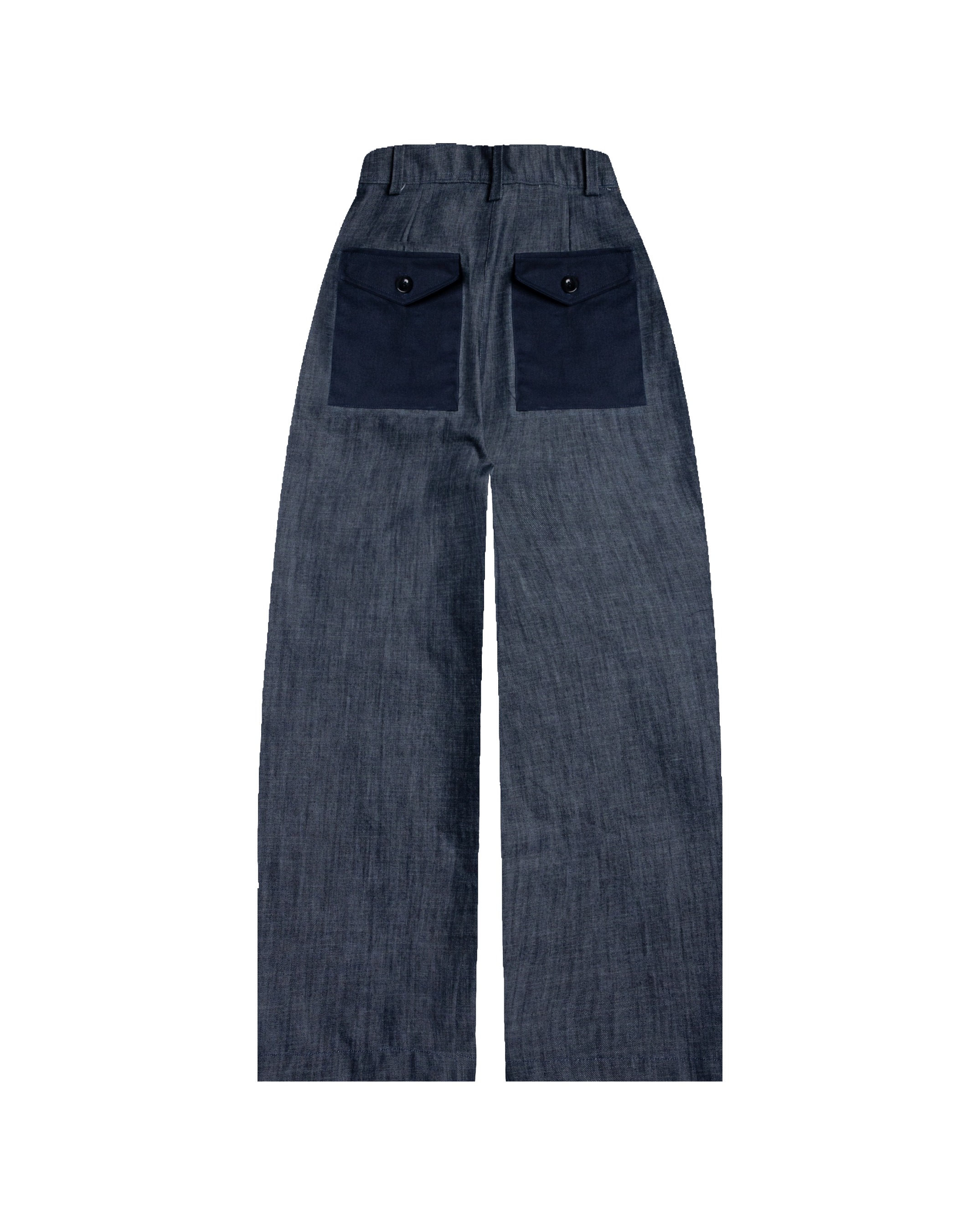 Othman - Navy Sideflow Straight Pants