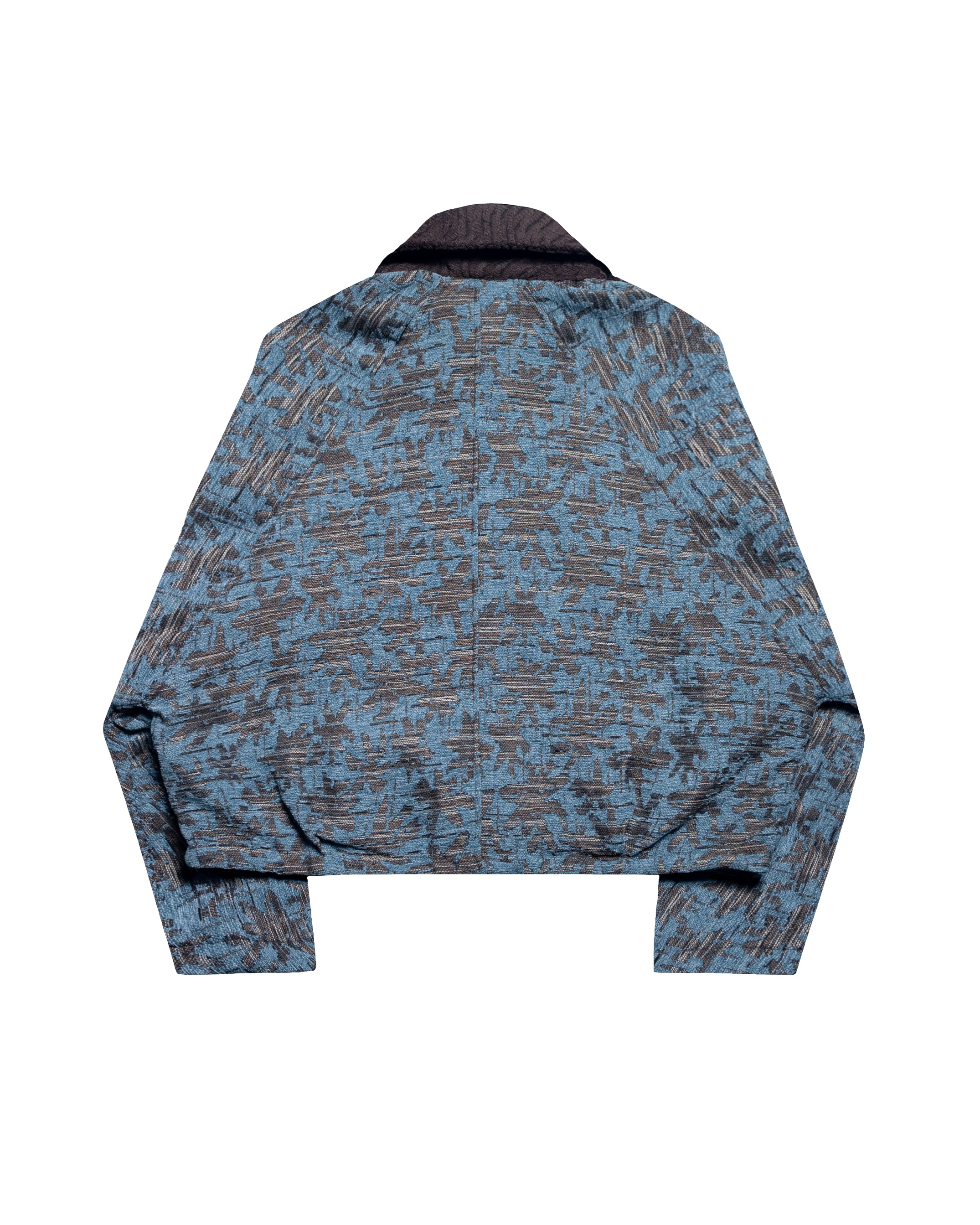 Othman - Azure Texture Short Zip Jacket