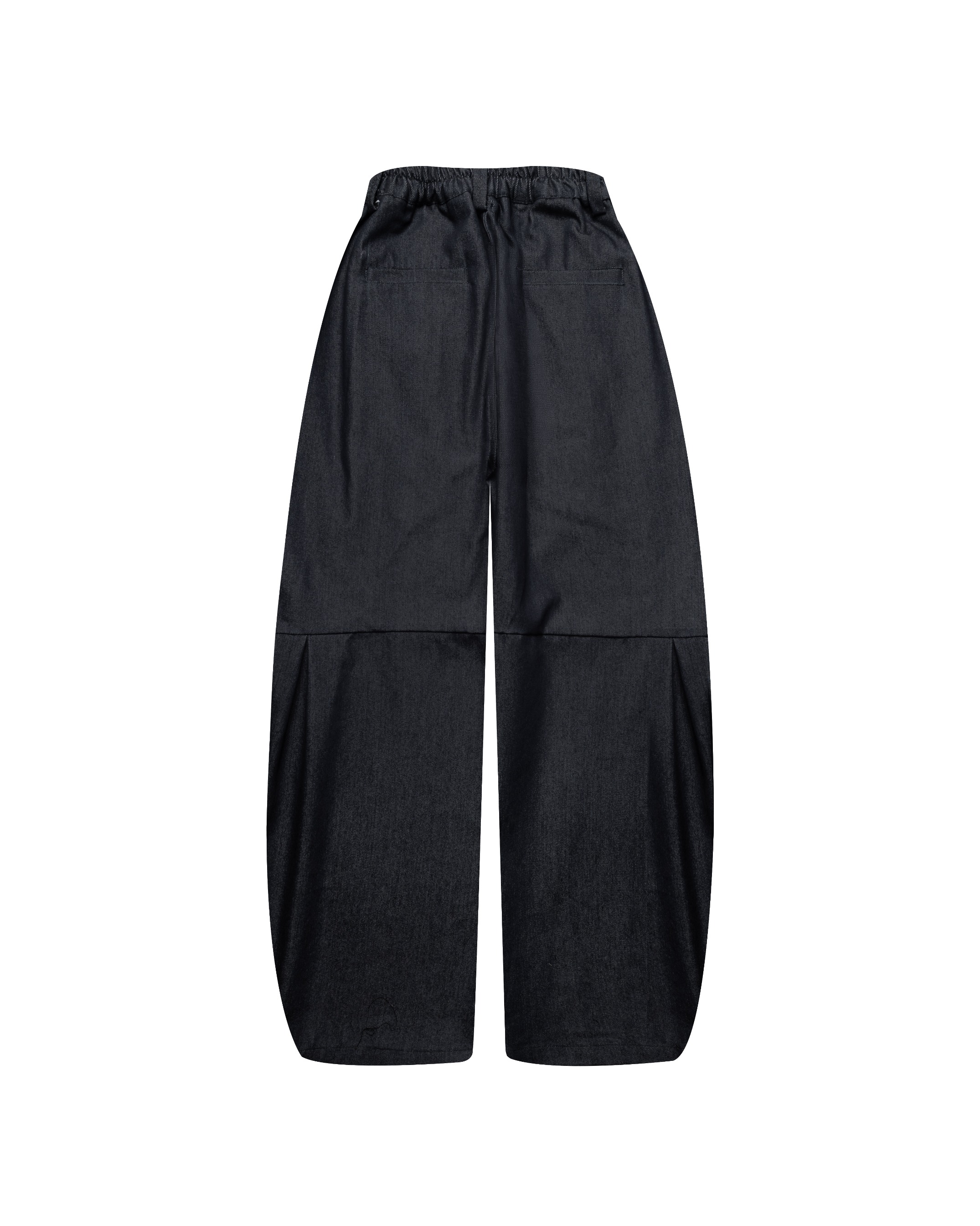 Othman - Noir Fougère Barrel Pants