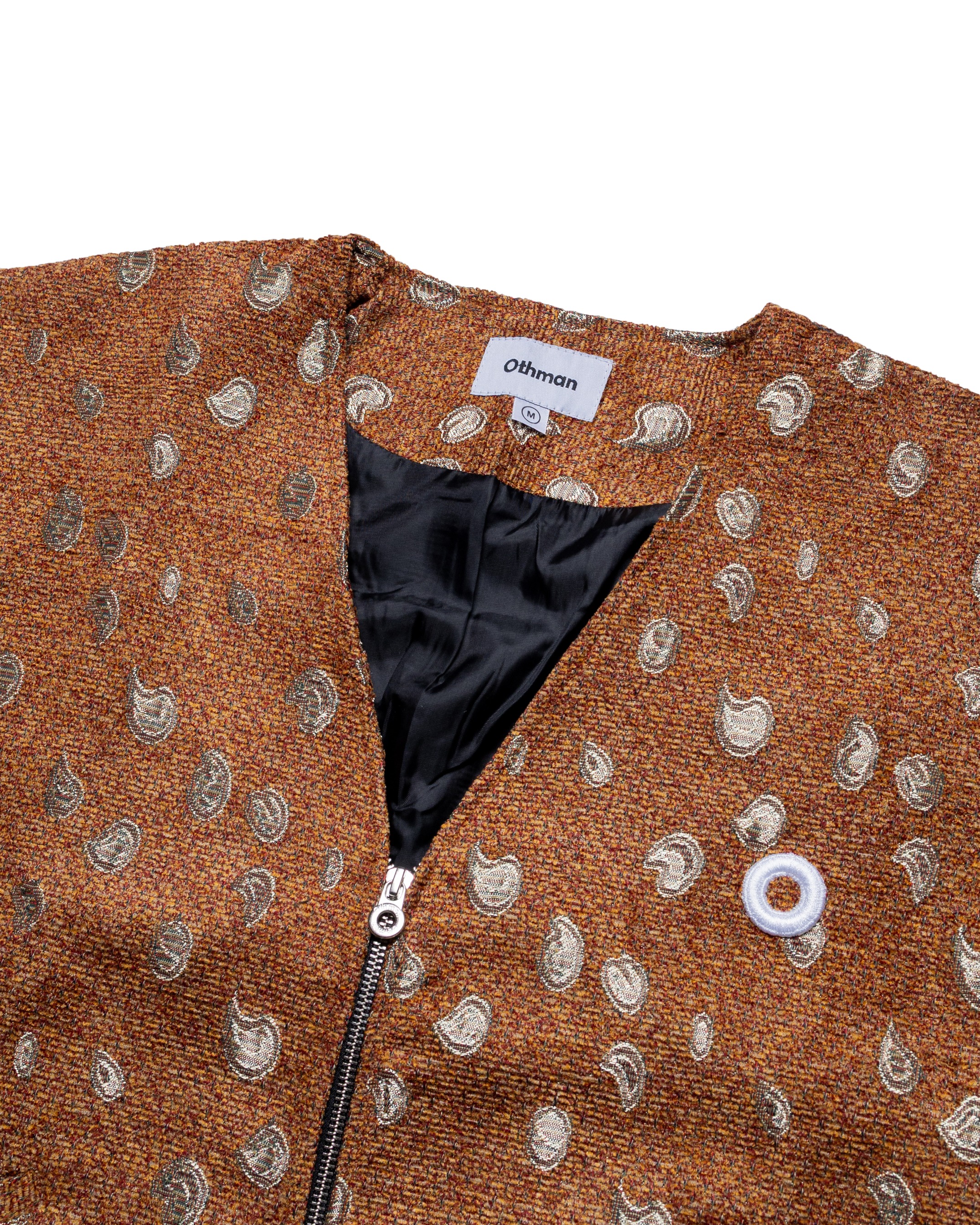 Othman - Brun Rosace Zip Cardigan
