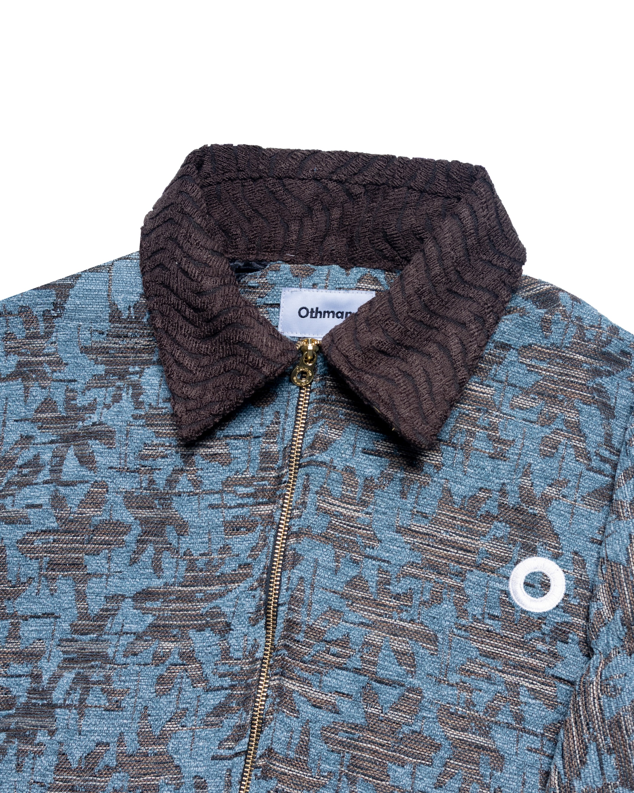Othman - Azure Texture Short Zip Jacket