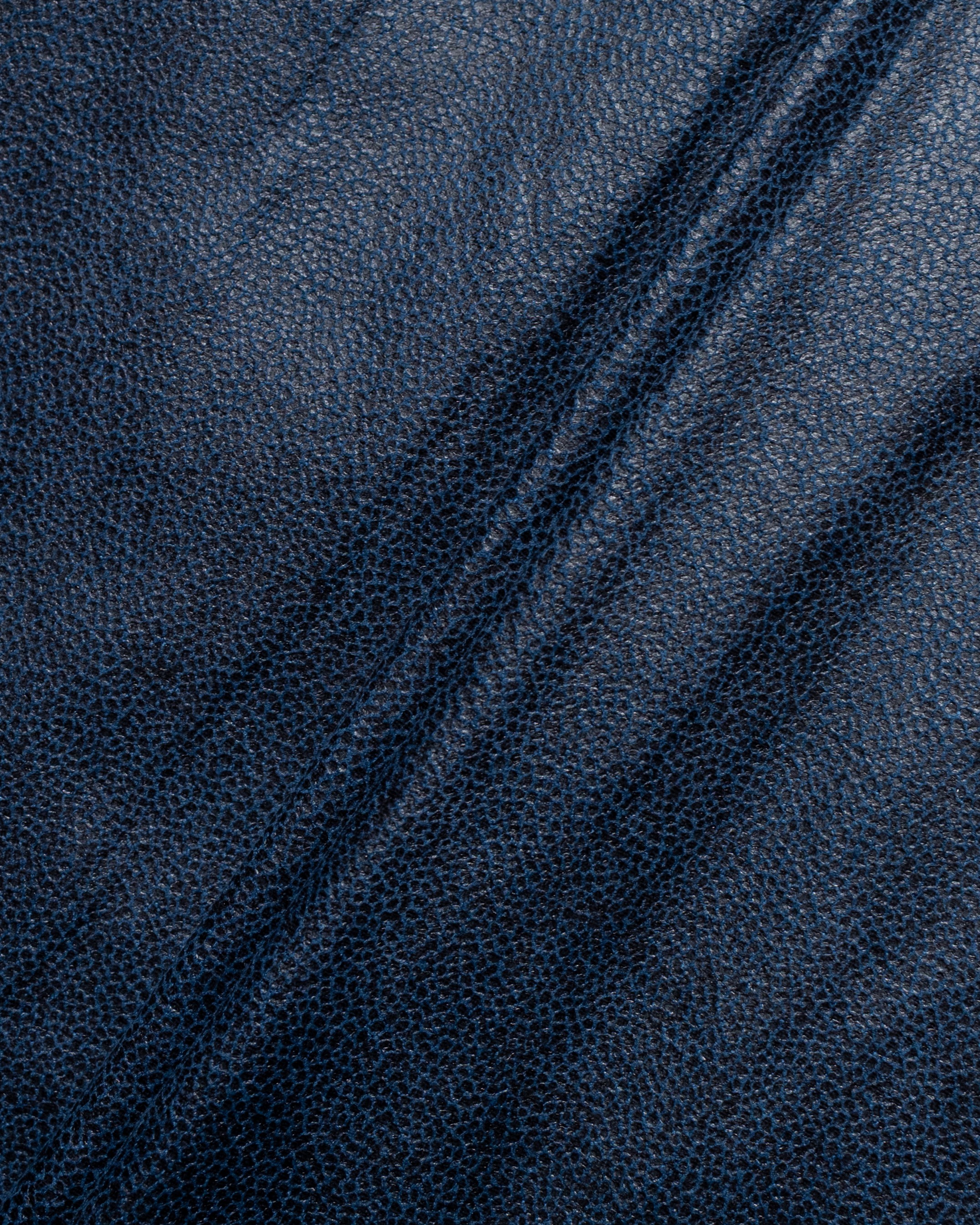 Othman - Petrol Leather Double Zip Shirt 