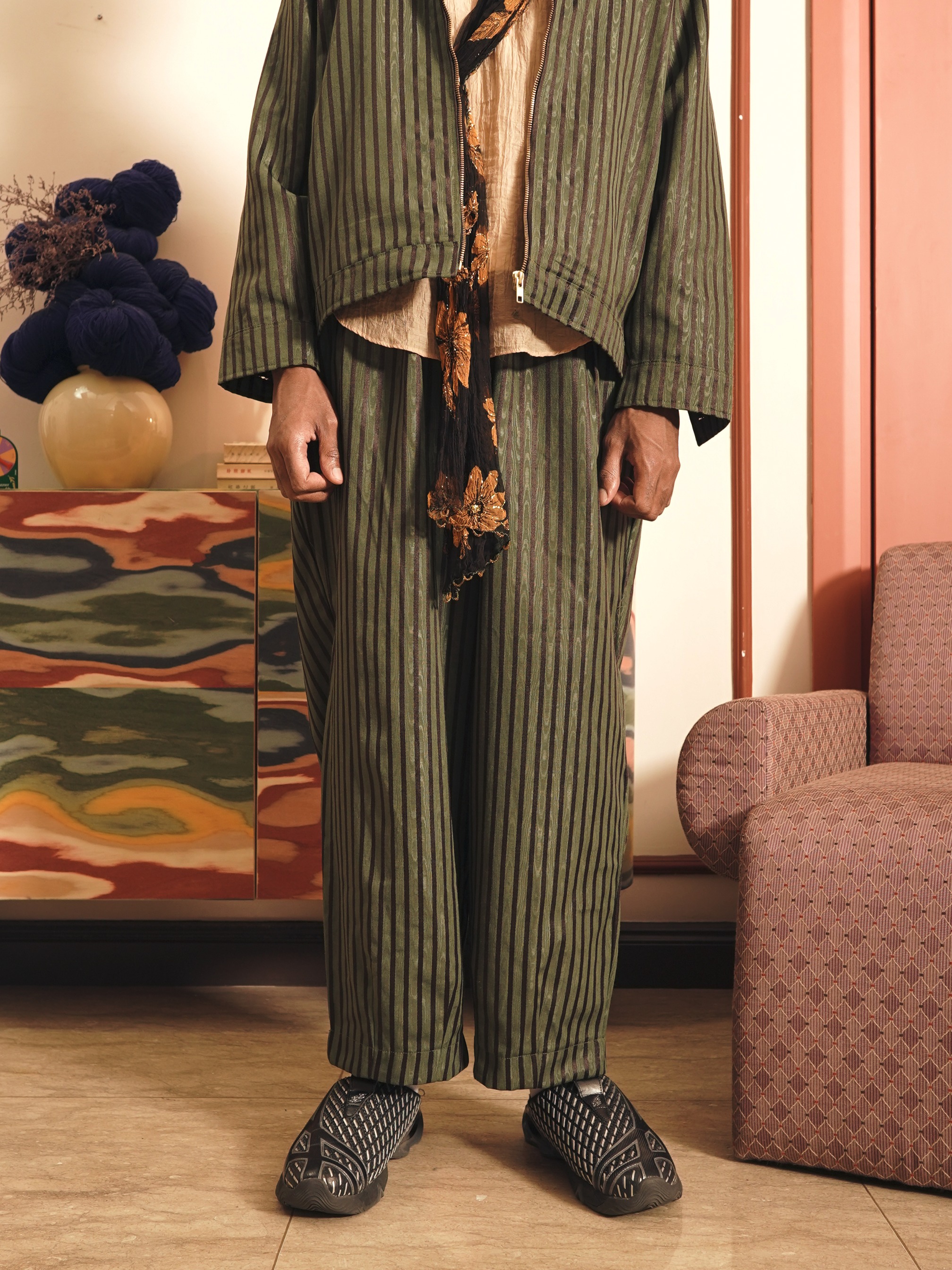 Othman - Pine Line Balloon Pants