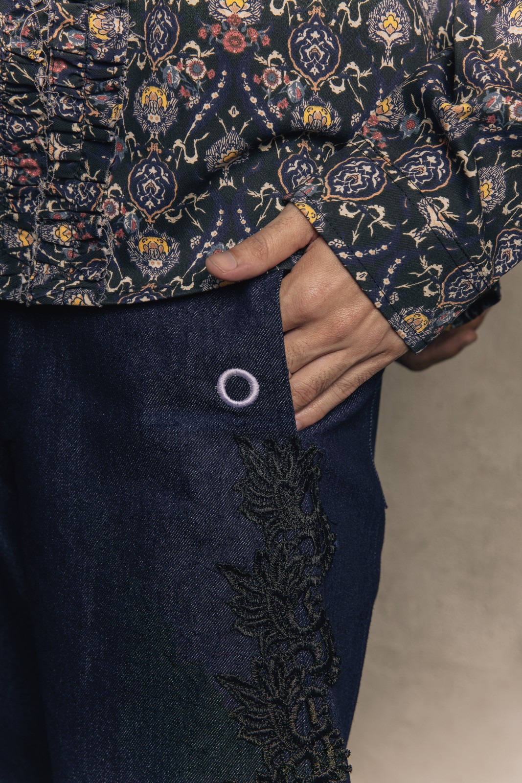 Othman - Indigo Lace Pants
