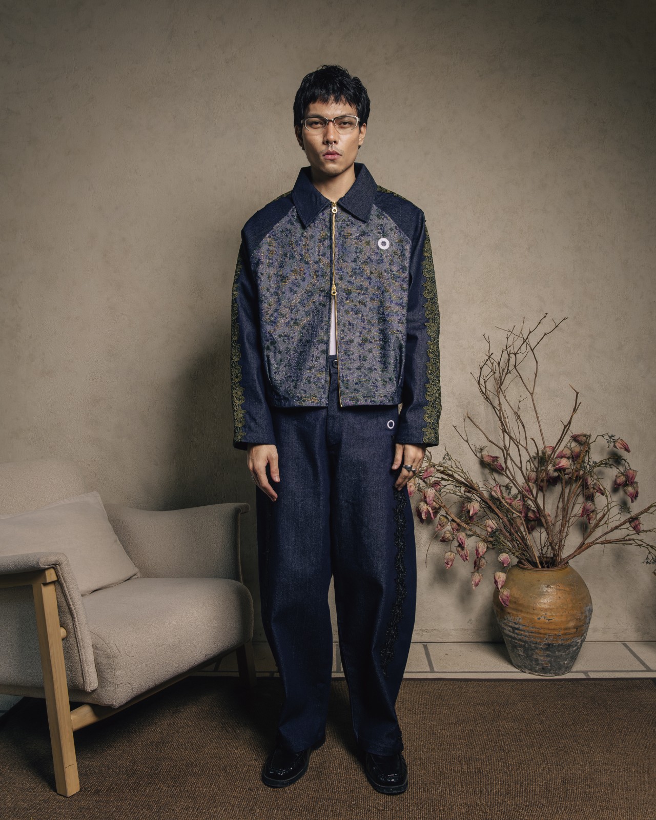 Othman - Indigo Relic Short Jacket