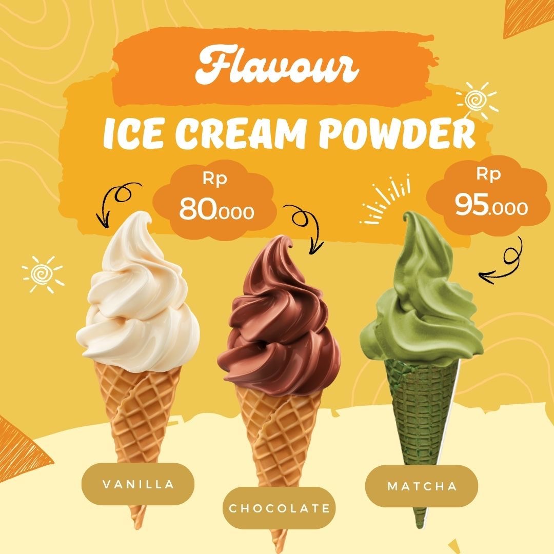 Bubuk Soft Ice Cream Premium 1 Kg - Tersedia Harga Grosir Minimal Order 10 kg