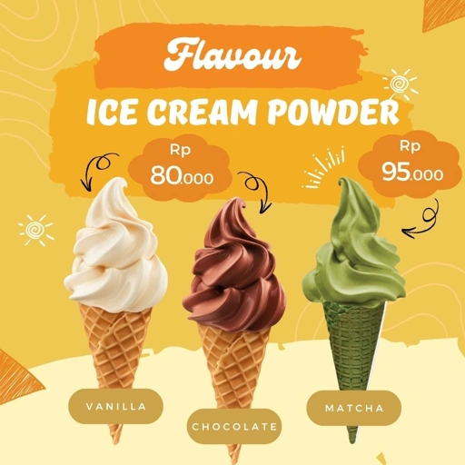 Image of Bubuk Soft Ice Cream Premium 1 Kg - Tersedia Harga Grosir Minimal Order 10 kg