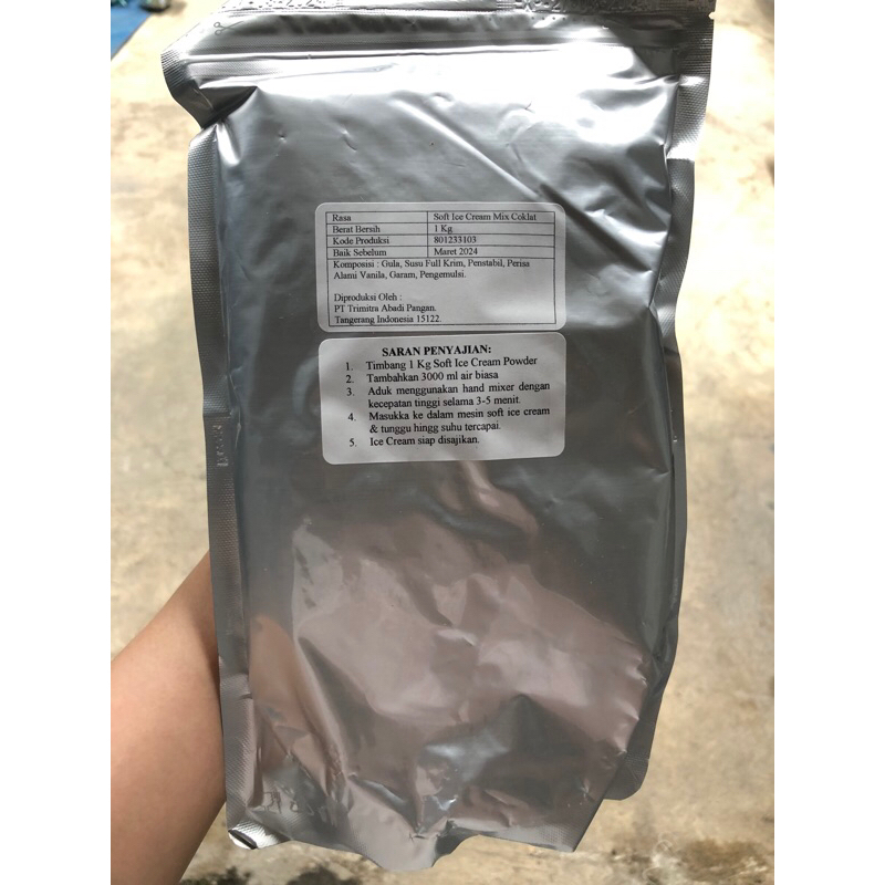 Bubuk Soft Ice Cream Premium 1 Kg - Tersedia Harga Grosir Minimal Order 10 kg