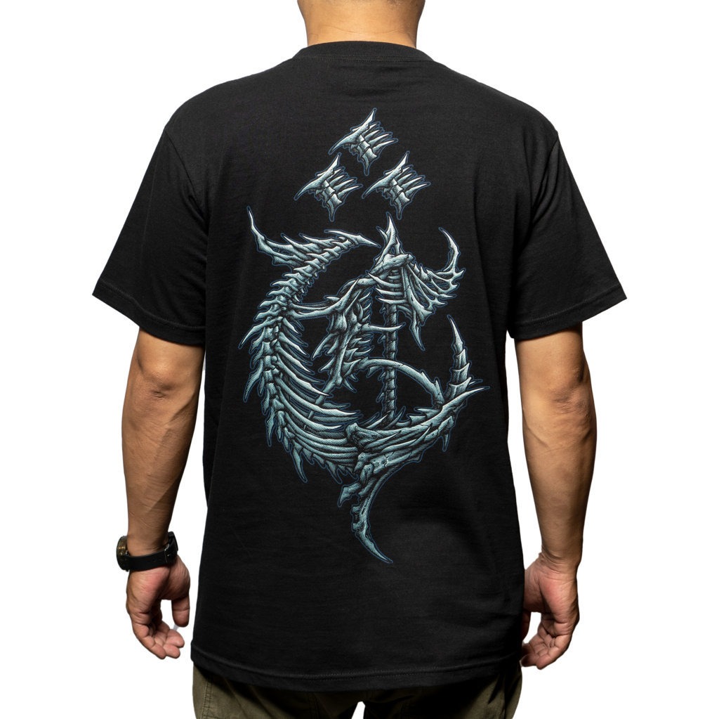 T-SHIRT CROSSOVER BACKBONE BLACK
