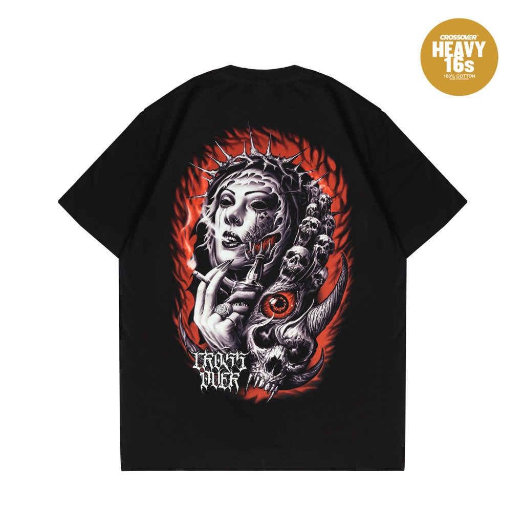 T-SHIRT CROSSOVER BAD DREAM BLACK 