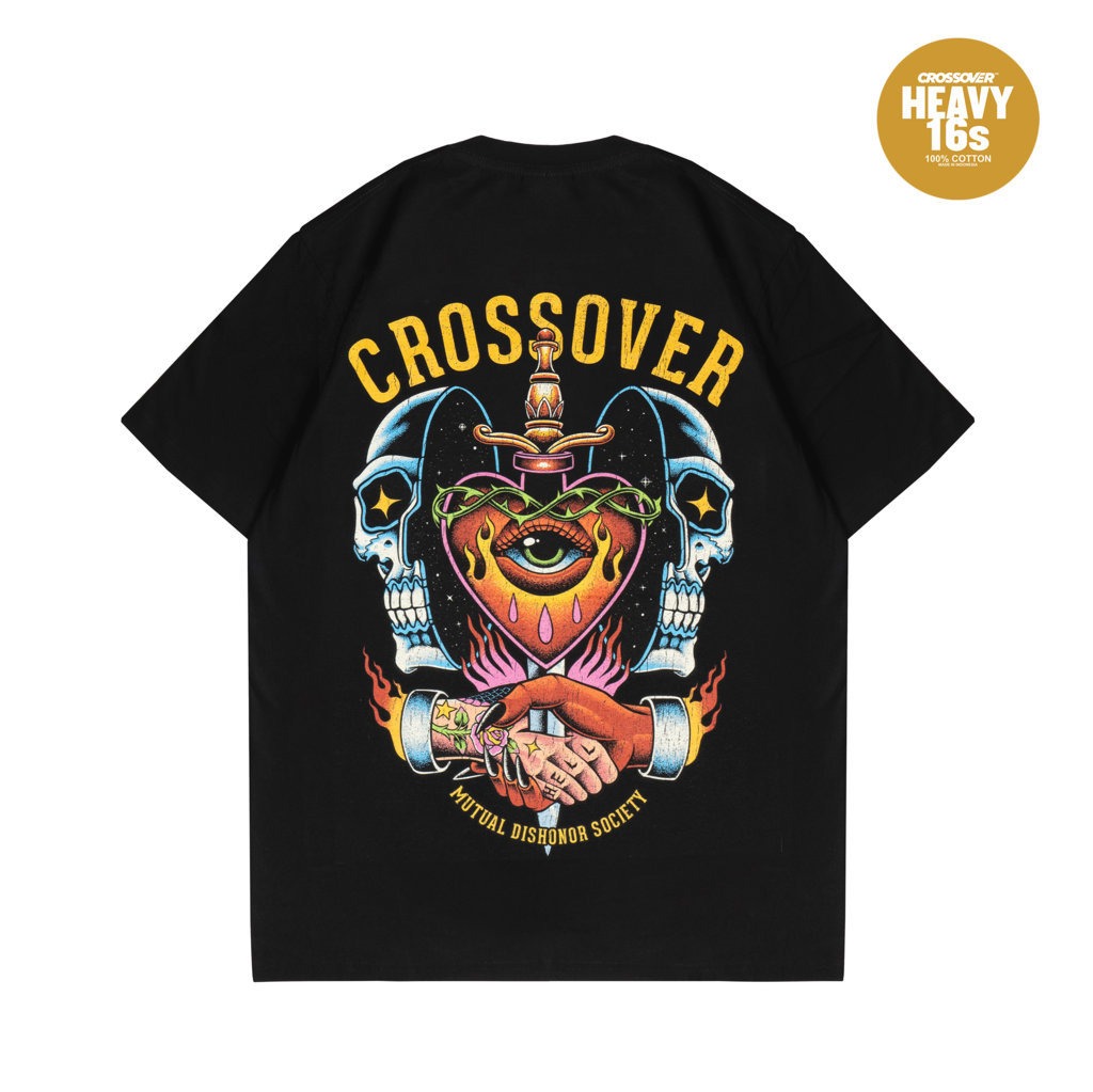T-SHIRT CROSSOVER DISHONOR BLACK