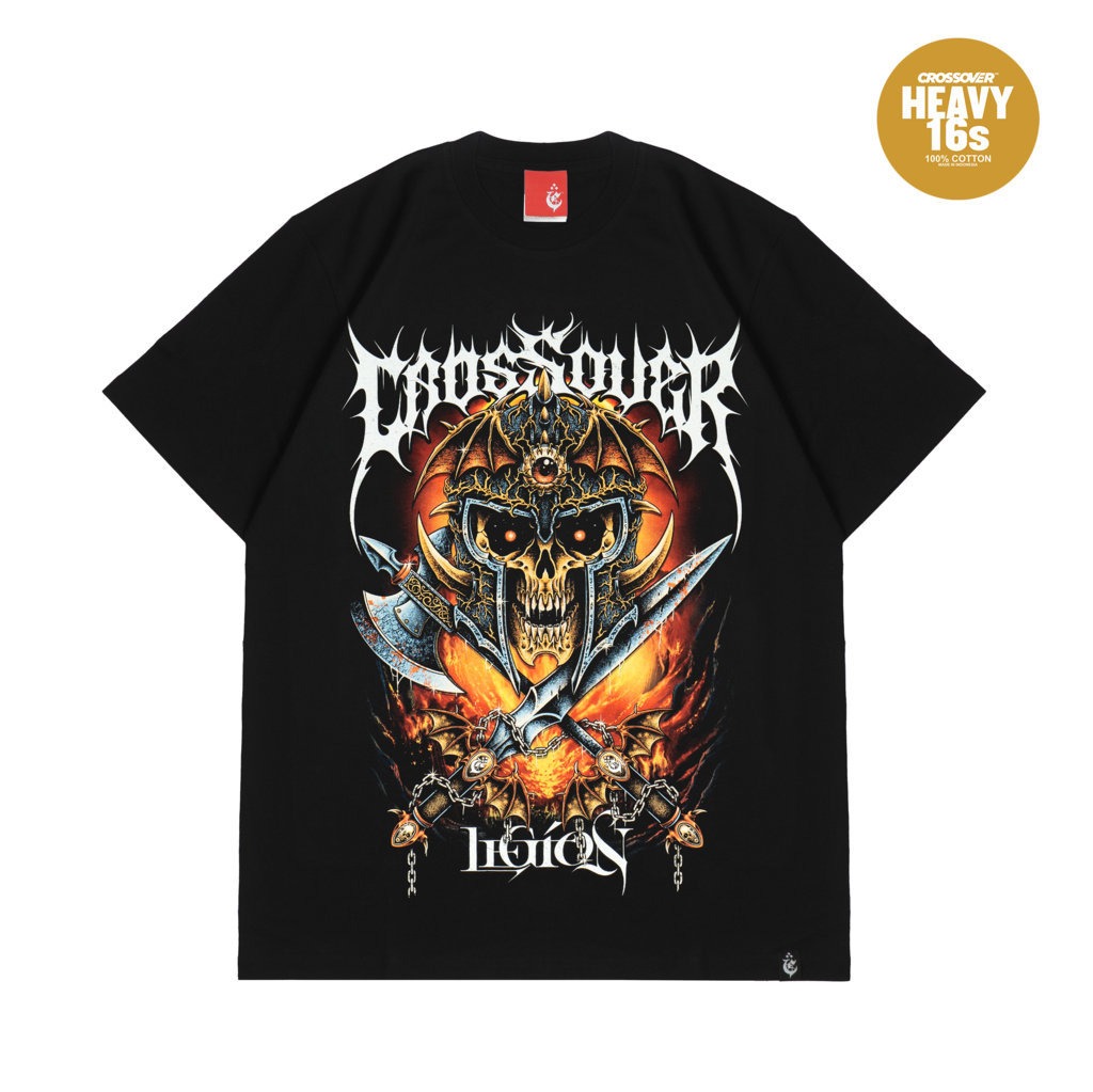 T-SHIRT CROSSOVER SWORDS BLACK