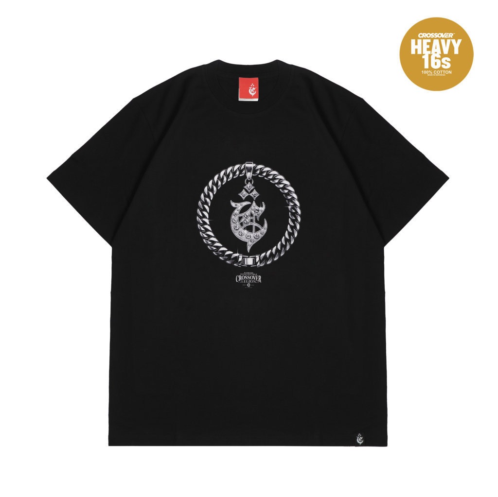 T-SHIRT CROSSOVER SILVE BLACK