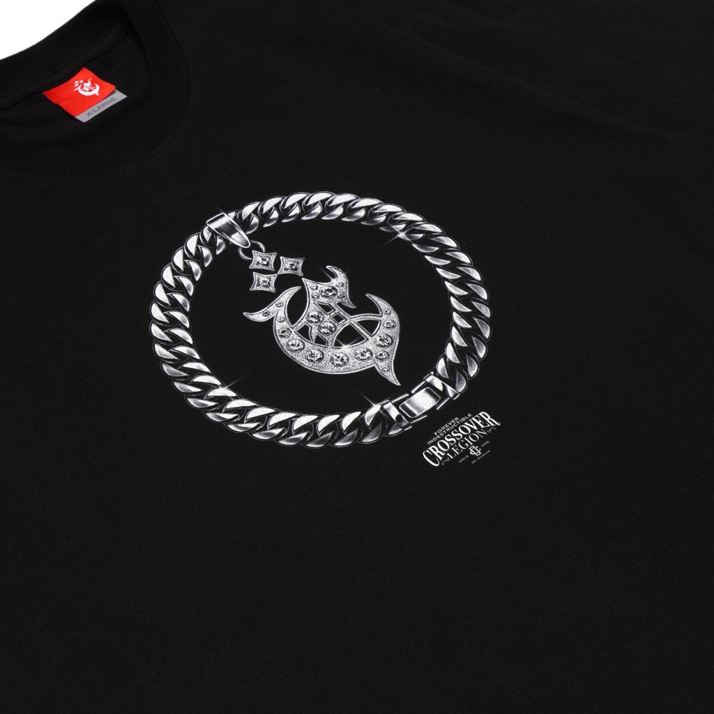 T-SHIRT CROSSOVER SILVE BLACK