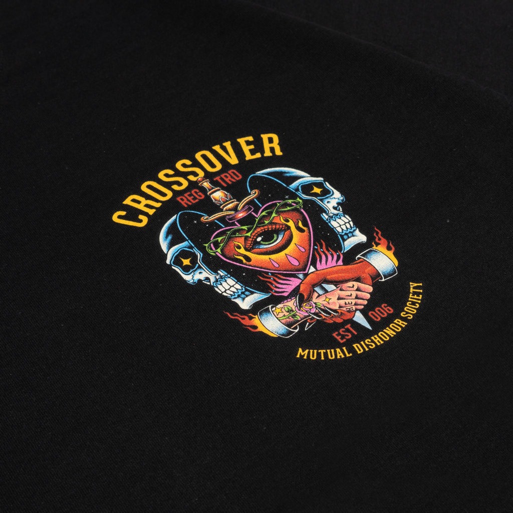 T-SHIRT CROSSOVER DISHONOR BLACK