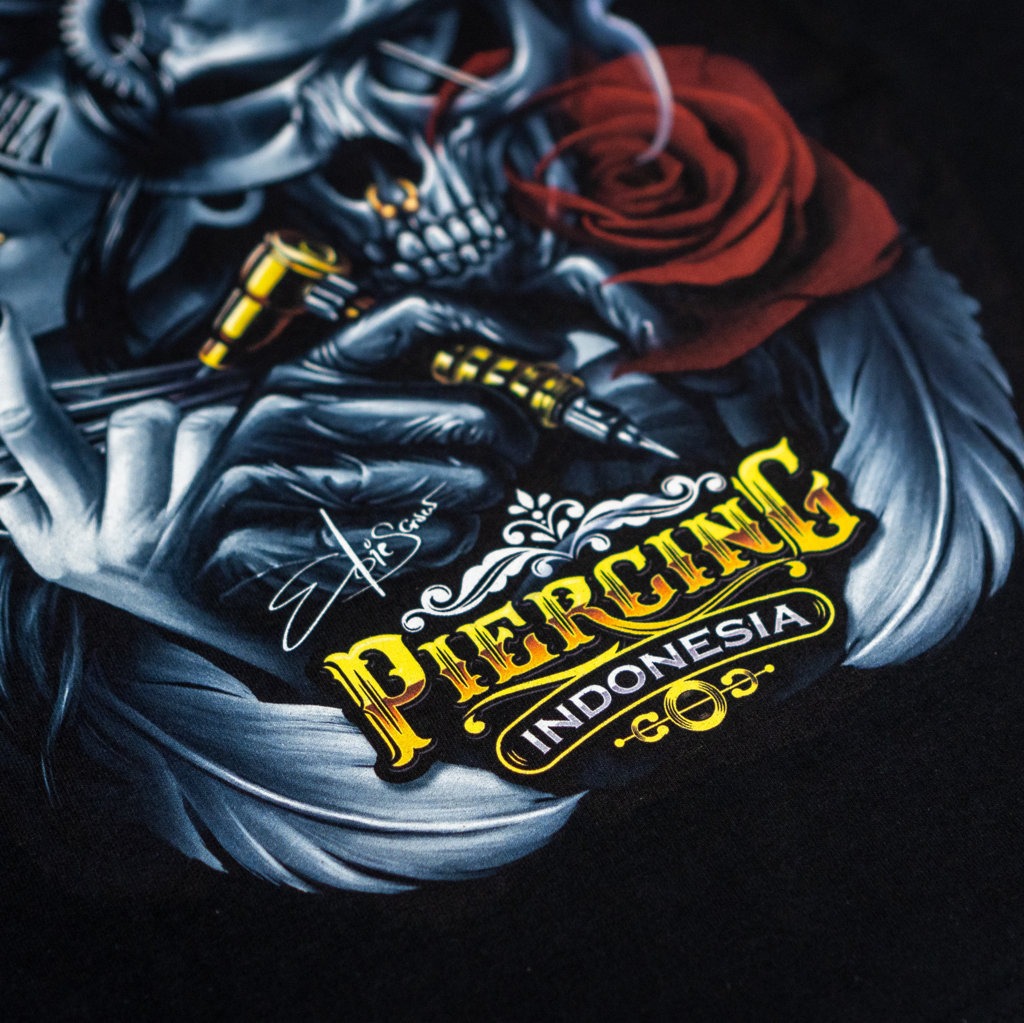 T-SHIRT CROSSOVER X PIERCING INDONESIA X EBIE SCROW BLACK