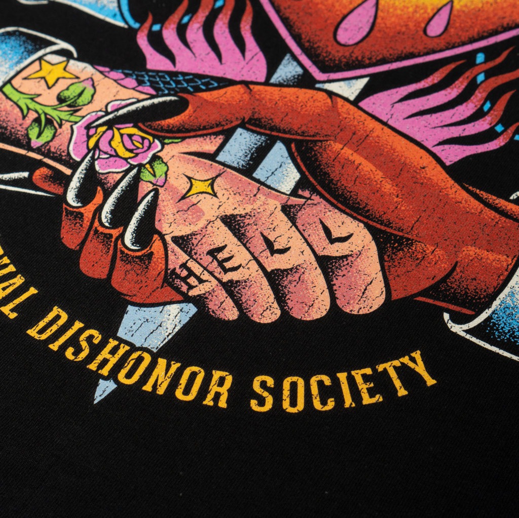 T-SHIRT CROSSOVER DISHONOR BLACK