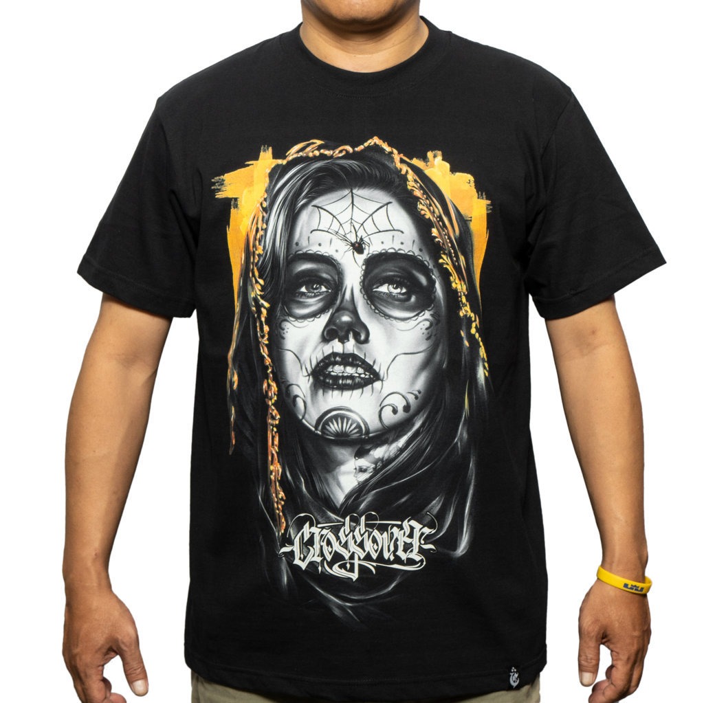 T-SHIRT CROSSOVER SPIDTATS BLACK