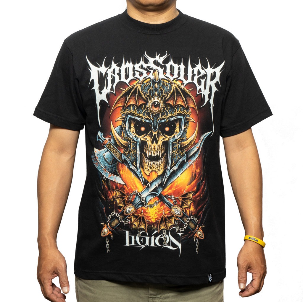 T-SHIRT CROSSOVER SWORDS BLACK