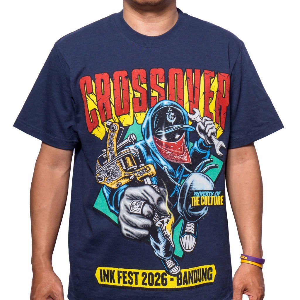 T-SHIRT CROSSOVER INKFEST26 "MASCOT" NAVY