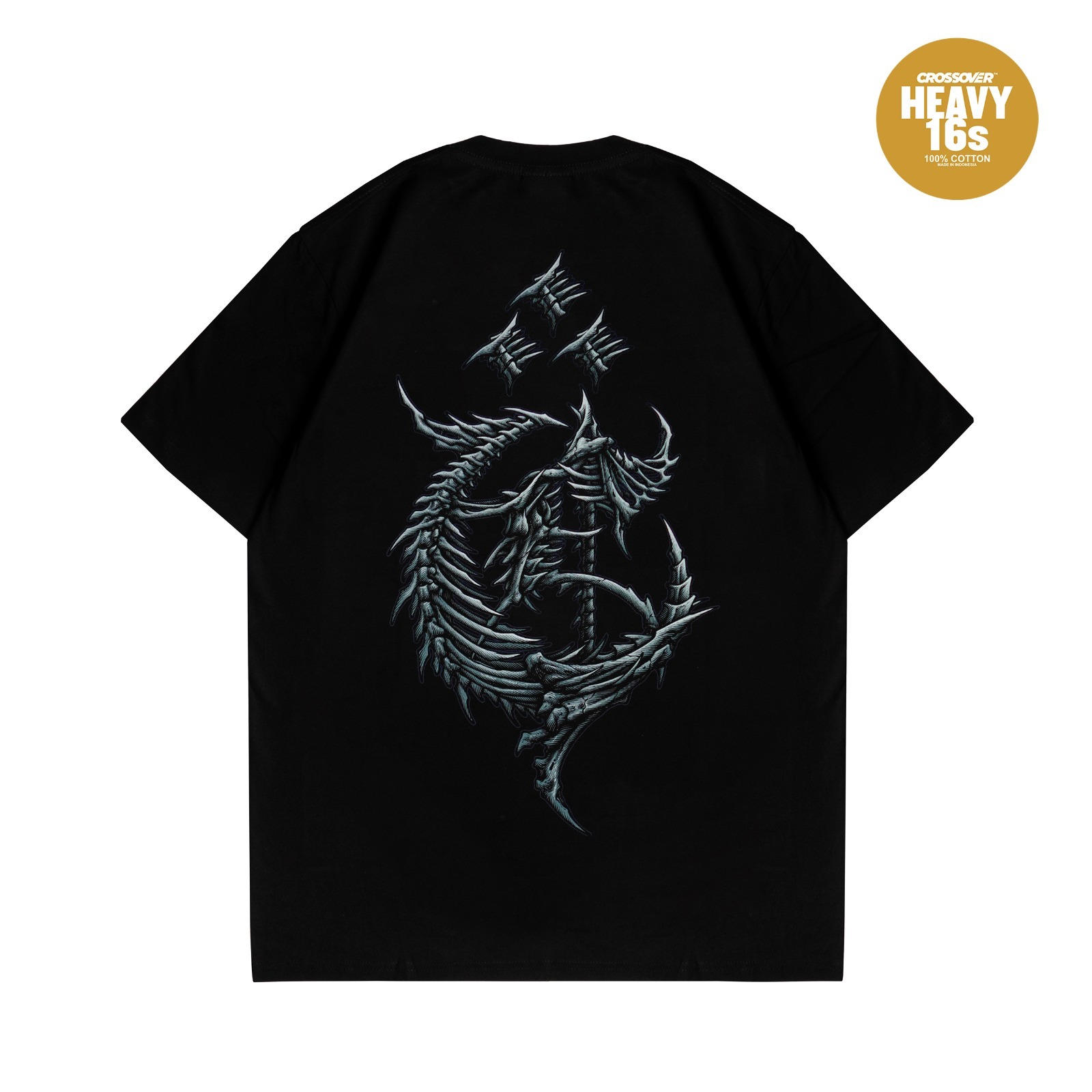 T-SHIRT CROSSOVER BACKBONE BLACK