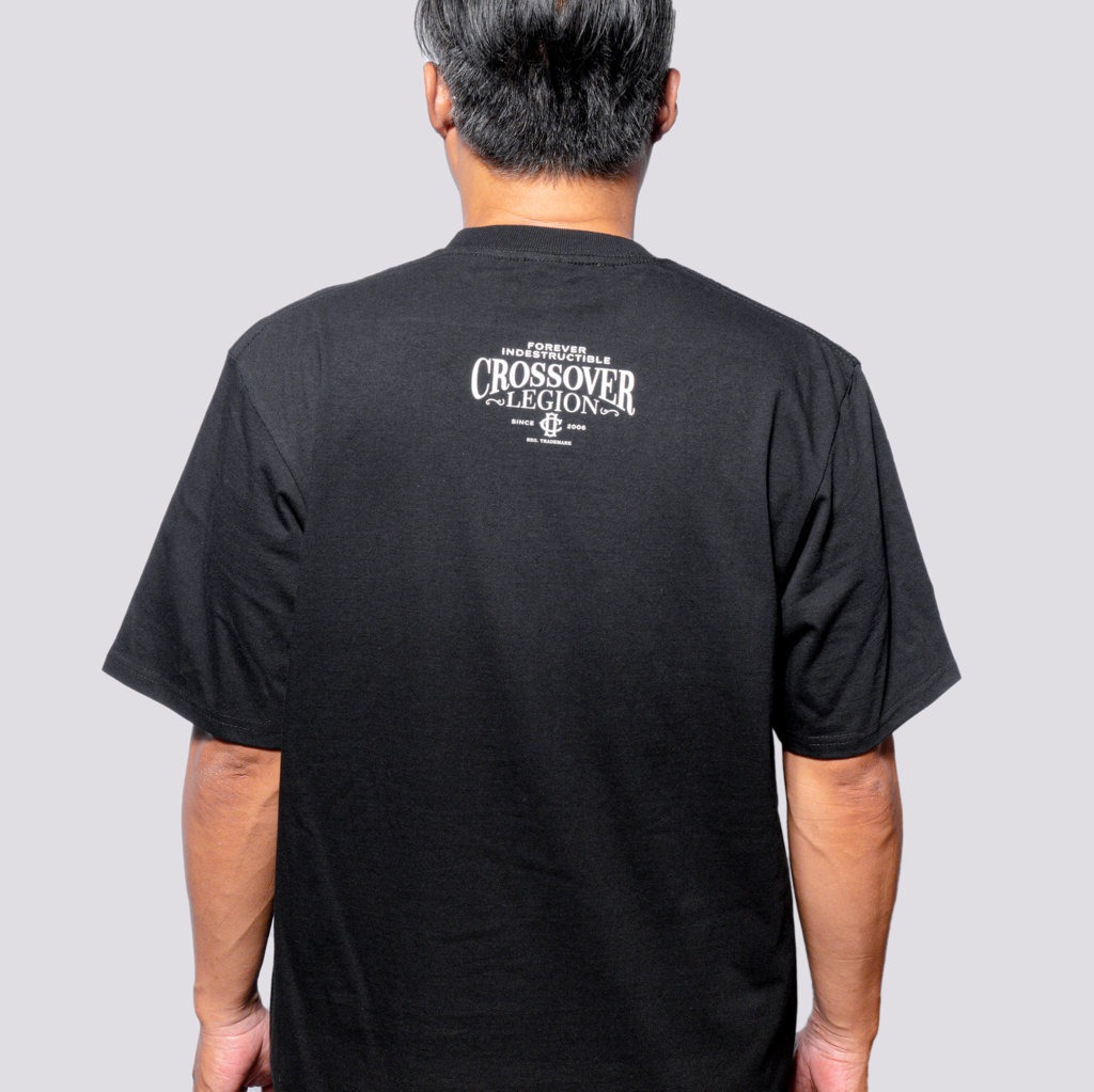 T-SHIRT CROSSOVER SILVE BLACK