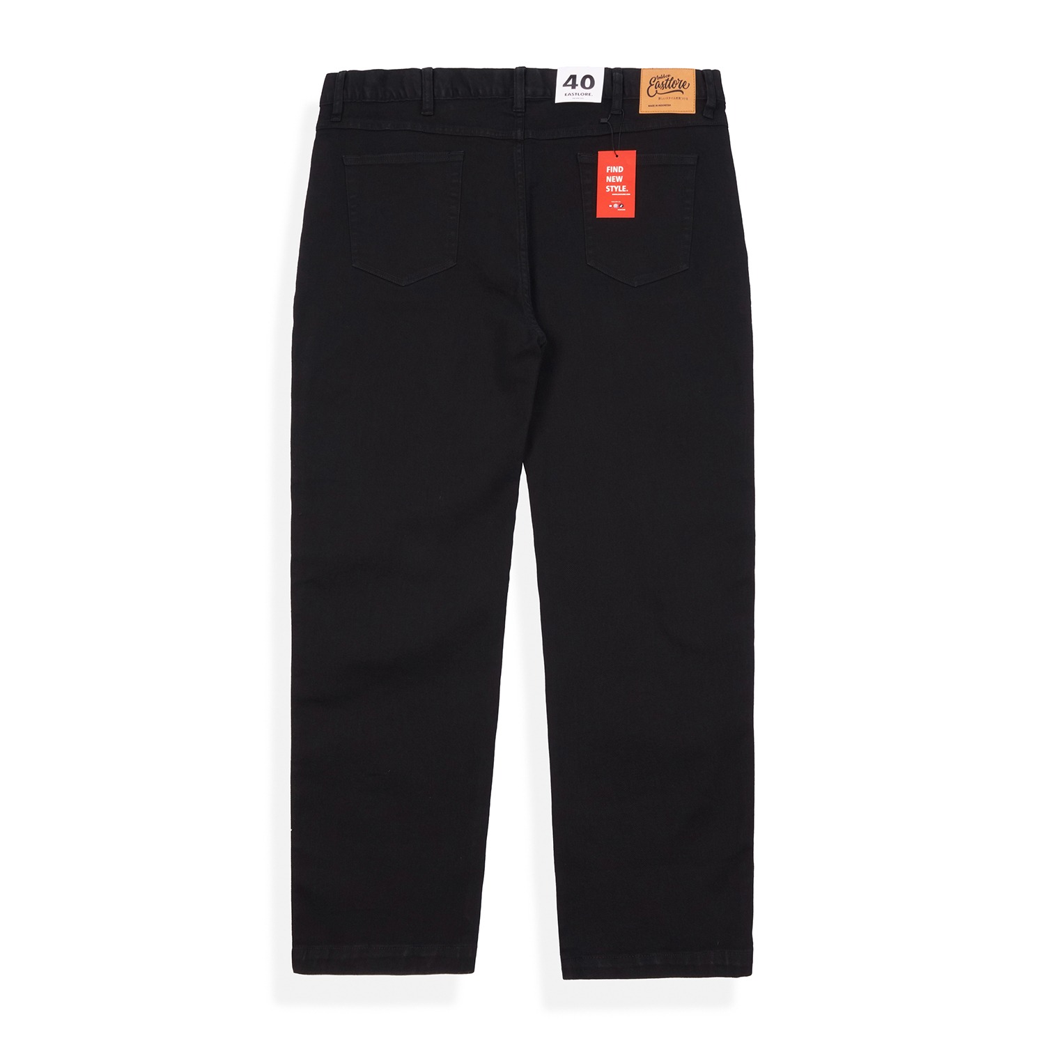 Men Black Jeans Eastlore Slim Straight Bigsize 100% Original - Celana Denim Hitam Pria Jumbo Size