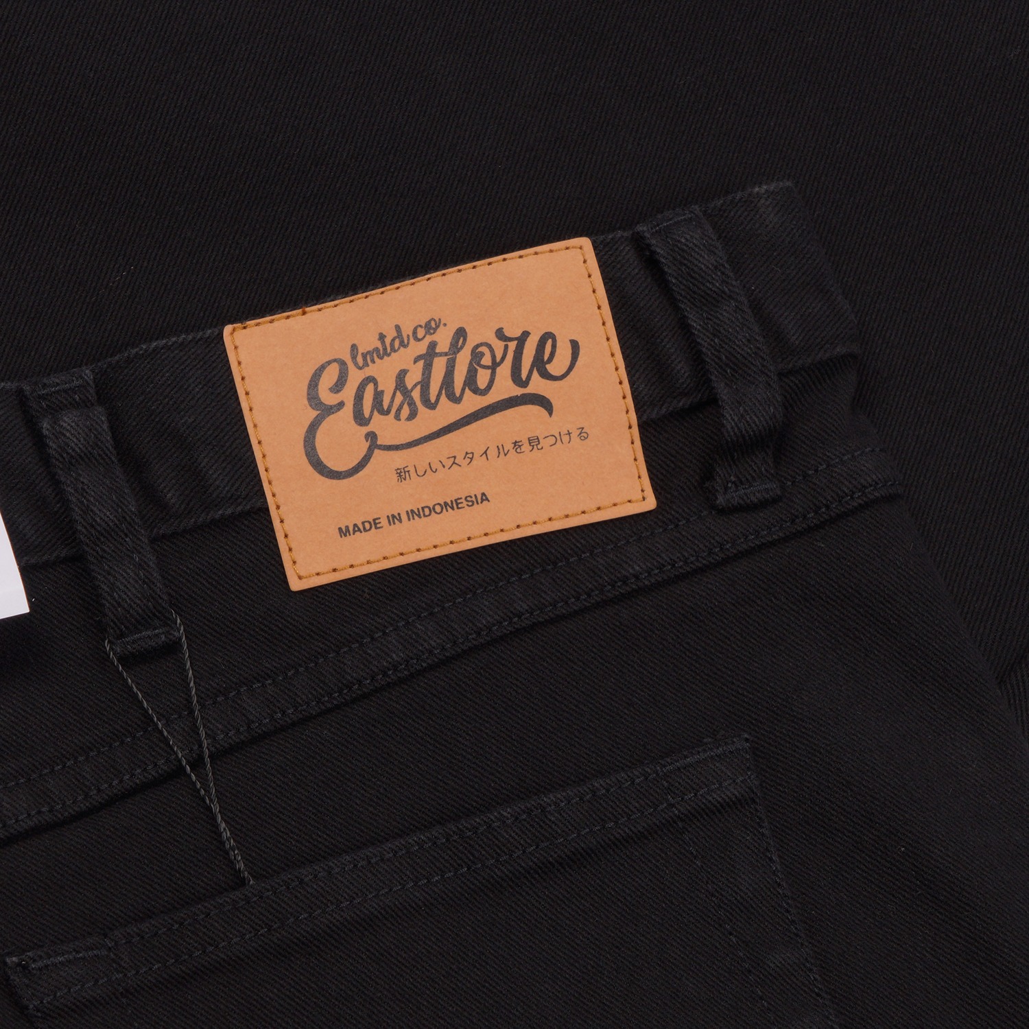 Men Black Jeans Eastlore Slim Straight Bigsize 100% Original - Celana Denim Hitam Pria Jumbo Size