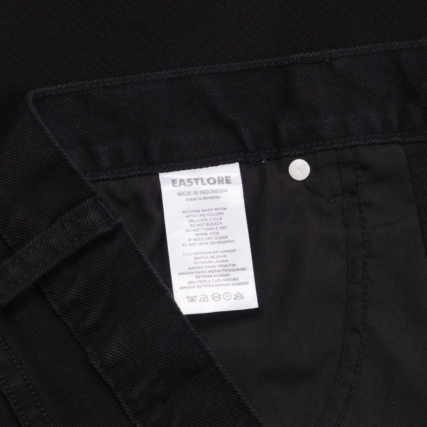 Men Black Jeans Eastlore Slim Straight Bigsize 100% Original - Celana Denim Hitam Pria Jumbo Size