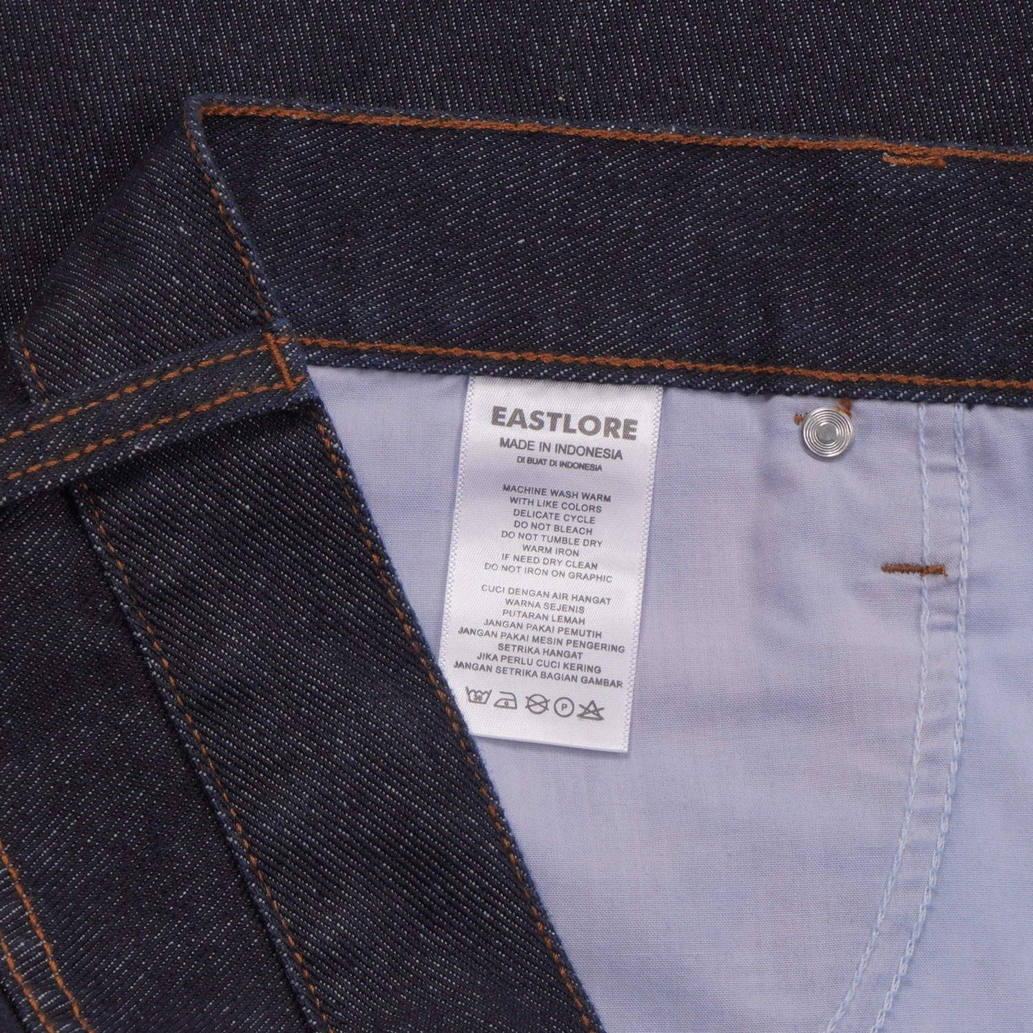 Jeans Bigsize Eastlore Dark Indigo Bigsize Original - Celana Denim Navy Pria Jumbo Size