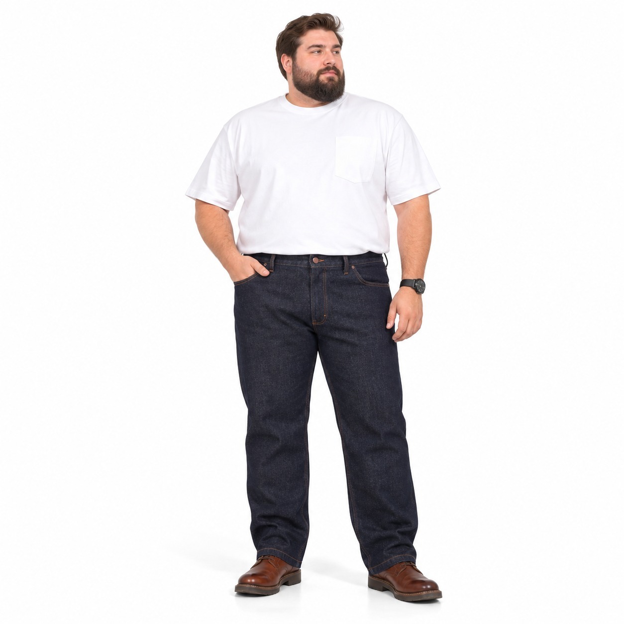 Jeans Bigsize Eastlore Dark Indigo Bigsize Original - Celana Denim Navy Pria Jumbo Size