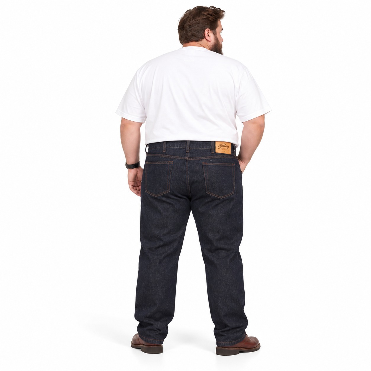 Jeans Bigsize Eastlore Dark Indigo Bigsize Original - Celana Denim Navy Pria Jumbo Size