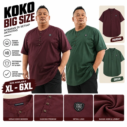Eastlore Koko Kurta Pakistan Bigsize Original - Baju Muslim Pria Jumbo Size