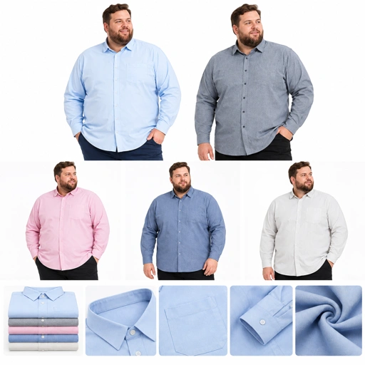 Eastlore Oxford Long Sleeve Shirt Bigsize Original - Kemeja Formal Casual Pria Jumbo Size
