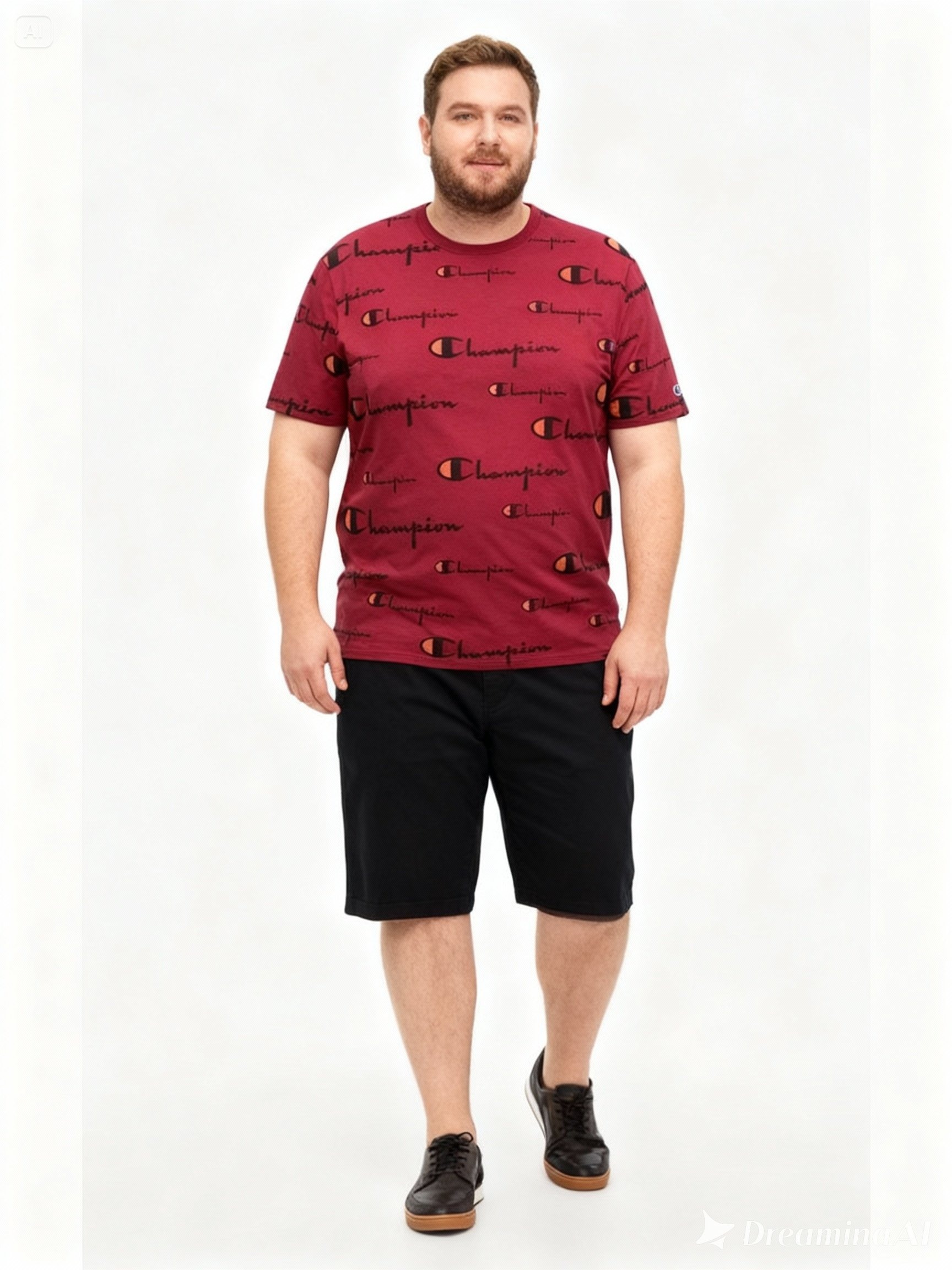 Chmp Men Tshirt Script 100% Original Bigsize - Kaos Pria Jumbo Size