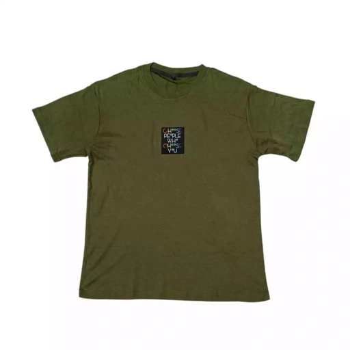 Image of MULES T-SHIRT CHOOSE PEOPLE GREEN ARMY