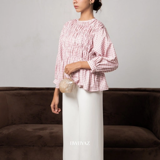 Image of BWBYAZ - PAMELA SHIRRED BLOUSE (NEW COLOR)
