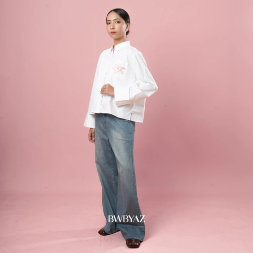 BWBYAZ STAPLE EASE - KAIA BLOOMING SHIRT (READY STOCK)