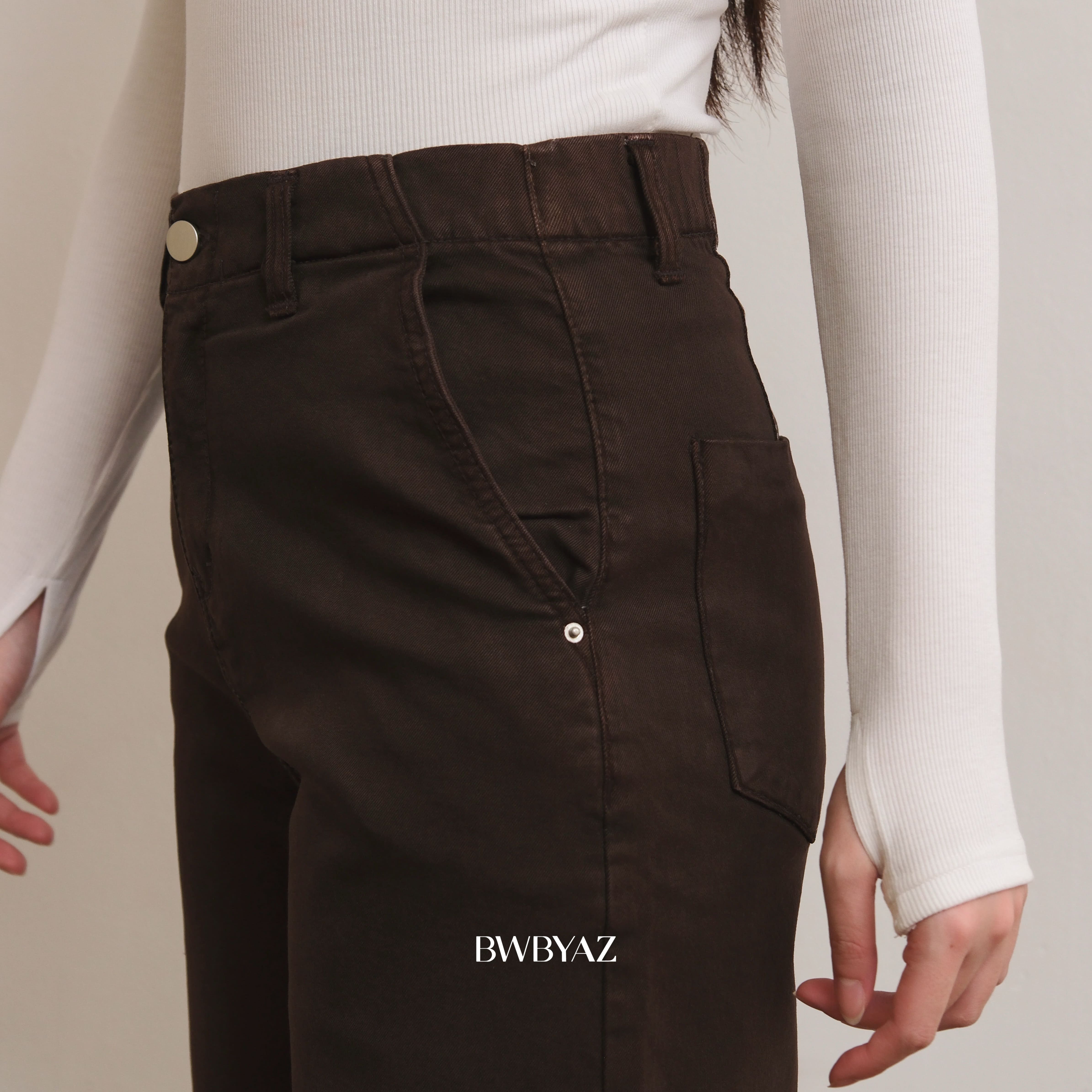BWBYAZ STAPLE EASE - Oryn Loose Pants (READY STOCK)