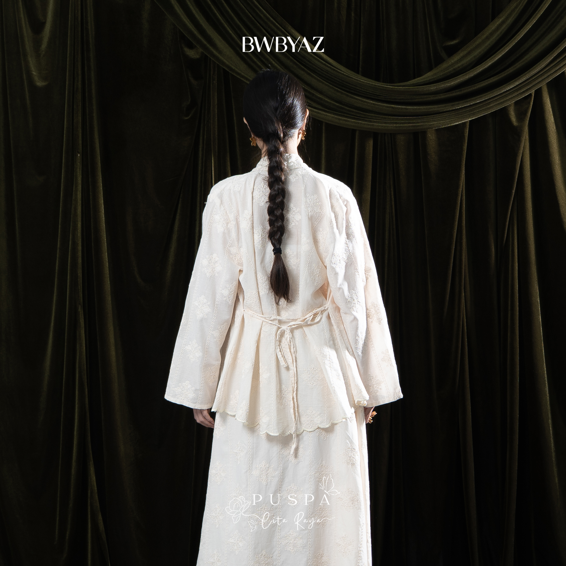 BWBYAZ - PUSPA CITA RAYA - Nona Cantika Embroidery Kebaya (READY STOCK)