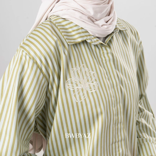 Image of BWBYAZ - SAFEA STRIPES EMBROIDERY SHIRT