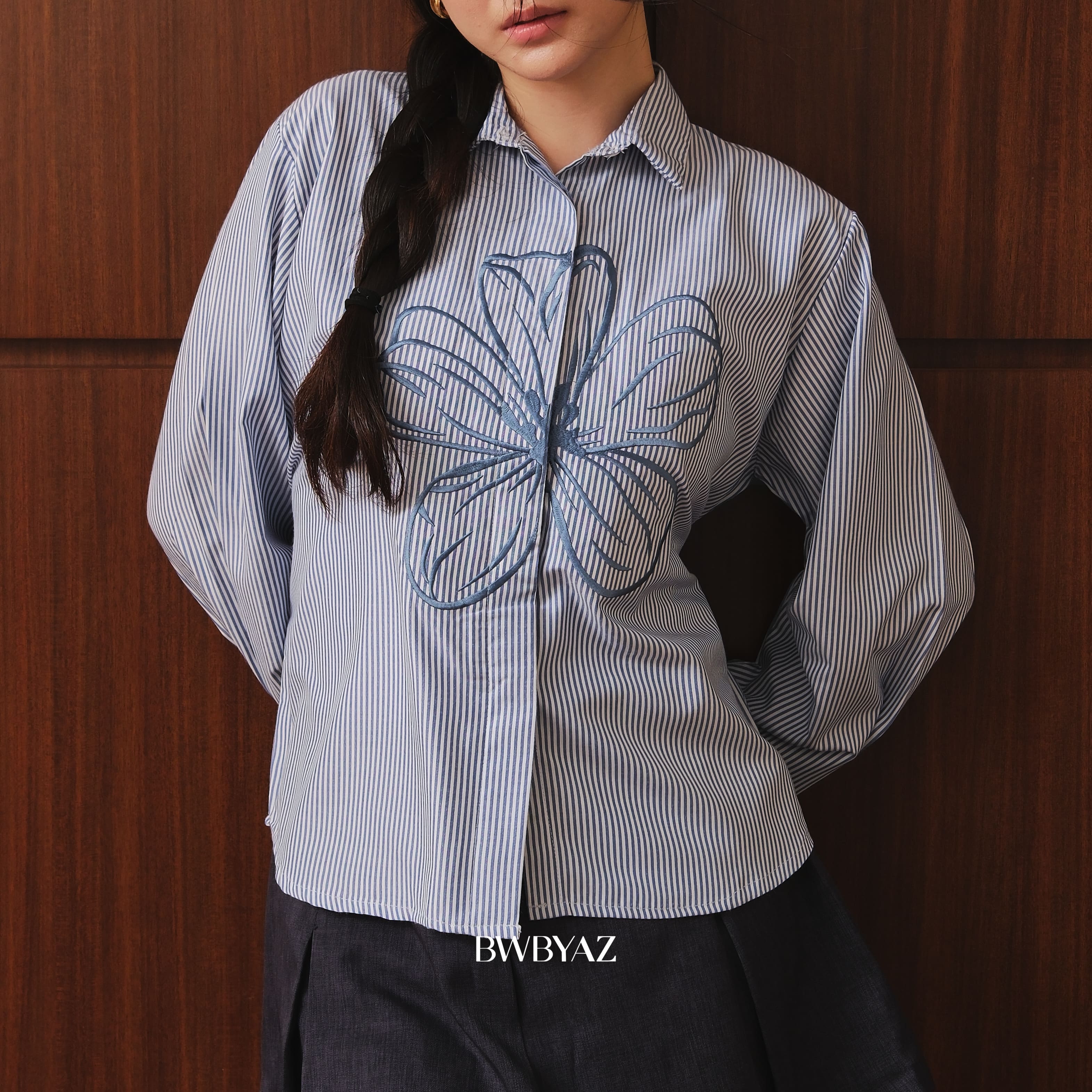 BWBYAZ - Sasmita Blooming Shirt (READY STOCK)